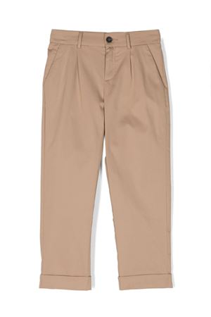 Pantalone junior in gabardina stretch beige FENDI KIDS | JMF458ADEHF1F4G